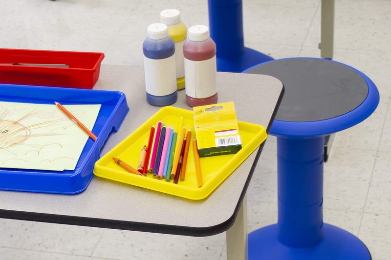 Storex Small Craft & Activity Tray â€“ Plastic Arts and Crafts Organzier for Paint, Beads and Slime, Assorted Primary Colors, 48-Pack (00400E48C) - Image 5